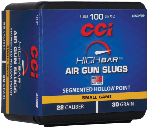 CCI ARS22SHP22 High Bar Air Gun Slug 22Cal 30gr Segmented Hollow Point 100 Per Box/5 Case CCI ARS22SHP22 High Bar Air Gun Slug 22Cal 30gr Segmented Hollow Point 100 Per Box/5 Case
