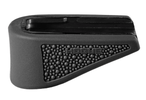 Hogue 18230  Extension Base Pad Fits Glock 43 Compatible w/ 6rd Magazine Black Overmolded Rubber