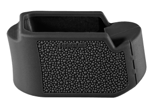 Hogue 18610  Extension Base Pad Fits Glock 19 Compatible w/ 10/15rd Magazines Black Overmolded Rubber