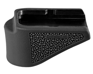 Hogue 18620  Extension Base Pad Fits Glock 26 Compatible w/ 10rd Magazine Black Overmolded Rubber