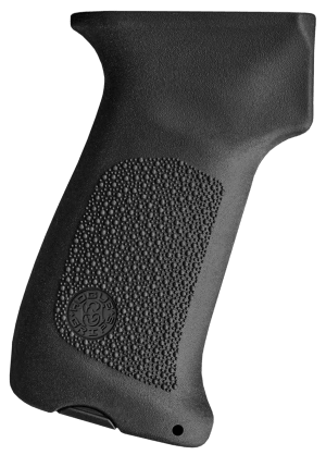 Hogue 74030   Pistol Grip w/o Finger Grooves Black Overmolded Rubber Fits AK-47/AK-74