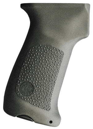 Hogue 74031   Pistol Grip w/o Finger Grooves OD Green Overmolded Rubber Fits AK-47/AK-74