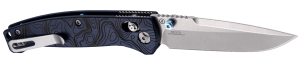 Hogue 24456 Mysto  3.40" Folding Clip Point Plain Black Stonewashed CPM MagnaCut Blade  Blue Maple Valley Richlite Handle