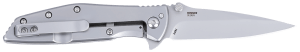 CRKT 7600 SLAG EDC 2.95" Folding Plain Bead Blasted D2 Steel Blade Stainless Steel Handle