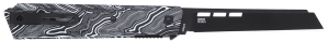 CRKT 3850W Zephyr 3.22" Sheepsfoot Plain Black TiNi 14C28N Steel Blade  Marbled Black/White G10 Handle