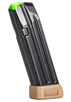 Mec-Gar MGG172005A Glock 17 20rd Extended 9mm Luger  Black Carbon Steel w/Flat Dark Earth Floorplate