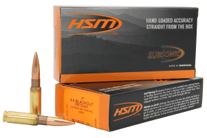 HSM 86BLK1N   8.6Blackout 300gr Hollow Point Boat Tail 20 Per Box/25 Case
