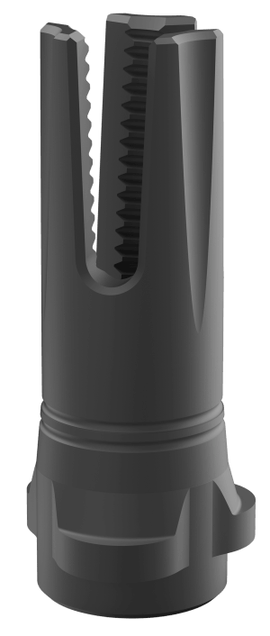 Breek Arms BRK4318 Scorch 3-Prong Flash Hider Black Nitride Steel 1/2"x28 Threads 9mmLuger Compatible w/ Breek-LOK 3QD