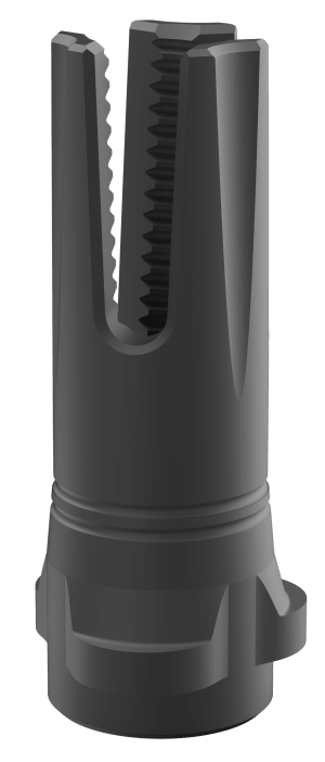 Breek Arms BRK4319 Scorch 3-Prong Flash Hider Black Nitride Steel 5/8"x24 Threads 9mmLuger Compatible w/ Breek-LOK 3QD