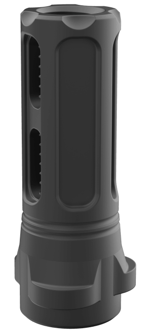 Breek Arms BRK4323 Sentinel Caged Flash Hider Black Nitride Steel 1/2"x28 Threads 9mmLuger Compatible w/ Breek-LOK 3QD