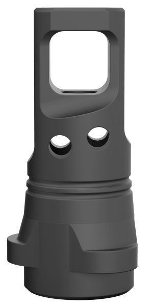 Breek Arms BRK4330 Echo Single Port Muzzle Brake Black Nitride Steel 1/2"x28 Threads 223 Cal/5.56mm Compatible w/ Breek-LOK 3QD