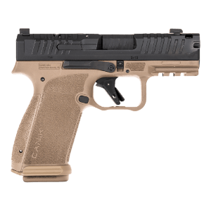 Canik HG8329BDN Mete MC9 Prime Sub-Compact Frame 9mm Luger 10+1 3.64" Black Black Steel Serrated Slide  Flat Dark Earth Polymer Frame w/Picatinny Rail  Textured Grip