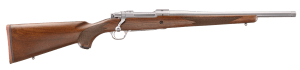 Ruger 67105 Hawkeye Hunter 6.5 Creedmoor 4+1 16.60" Satin Threaded Barrel  Satin Stainless Steel Receiver w/Integral Scope Mount  American Walnut Fixed Stock  Right Hand