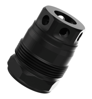 Liberty Precision Machine LPM-2011 Baby Bell Muzzle Brake Black Stainless Steel 1/2"x28 Threads 1.10" OAL