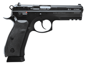 CZ-USA  75 SP-01 50th Anniversary Elite 9mm Luger 19+1 4.60" Black Steel Barrel & 50th Anniversary Engraved/Serrated Slide  Black Polycoat Steel Frame w/Picatinny Rail & Beavertail  Black Rubber Grip