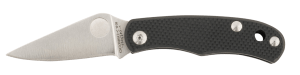 Spyderco C133GBKP Bug 1.27" Satin 12C27 Sandvik SS Blade  Black Textured G10 Handle