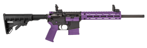 Tippmann Arms A101222 M4-22 LTE 22 LR 25+1 16″ Black Parkerized Threaded Barrel  Matte Black Aluminum Receiver w/Picatinny Rail  Purple M-LOK Handguard  Composite Forend  Black Polymer Stock  Purple Gen2 Grip  Right Hand