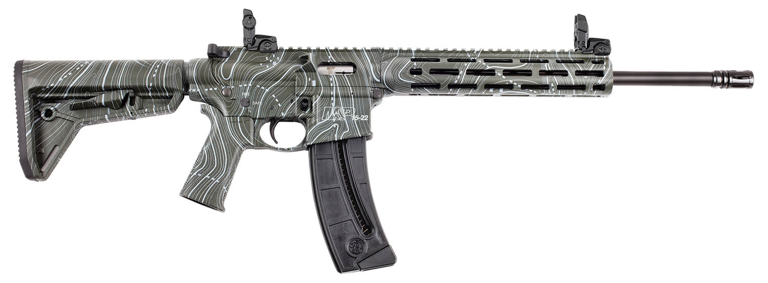 Smith & Wesson 14469 M&P15-22 Sport 22 LR 25+1 16.50″ Black Threaded Barrel Overall OD Green Topographic Cerakote Polymer Receiver w/Picatinny Rail M-LOK Handguard Adj Magpul Moe SL Polymer Stock & Magpul MOE SL Grip Smith & Wesson 14469 M&P15-22 Sport 22 LR 25+1 16.50″ Black Threaded Barrel Overall OD Green Topographic Cerakote Polymer Receiver w/Picatinny Rail M-LOK Handguard Adj Magpul Moe SL Polymer Stock & Magpul MOE SL Grip