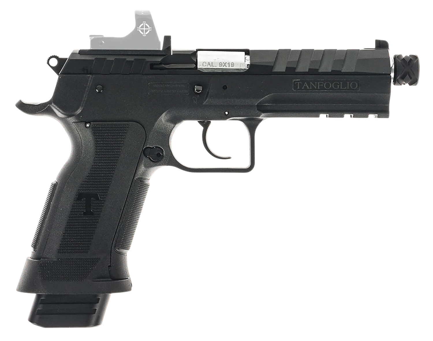 Tanfoglio TFFDT9RS Force Duty Tactical 9mm Luger 20+1 4.90″ Stainless Threaded Barrel Black Steel Optic Ready/Serrated Slide Black Polymer Frame w/Beavertail & Picatinny Rail Textured Grip Tanfoglio TFFDT9RS Force Duty Tactical 9mm Luger 20+1 4.90″ Stainless Threaded Barrel Black Steel Optic Ready/Serrated Slide Black Polymer Frame w/Beavertail & Picatinny Rail Textured Grip