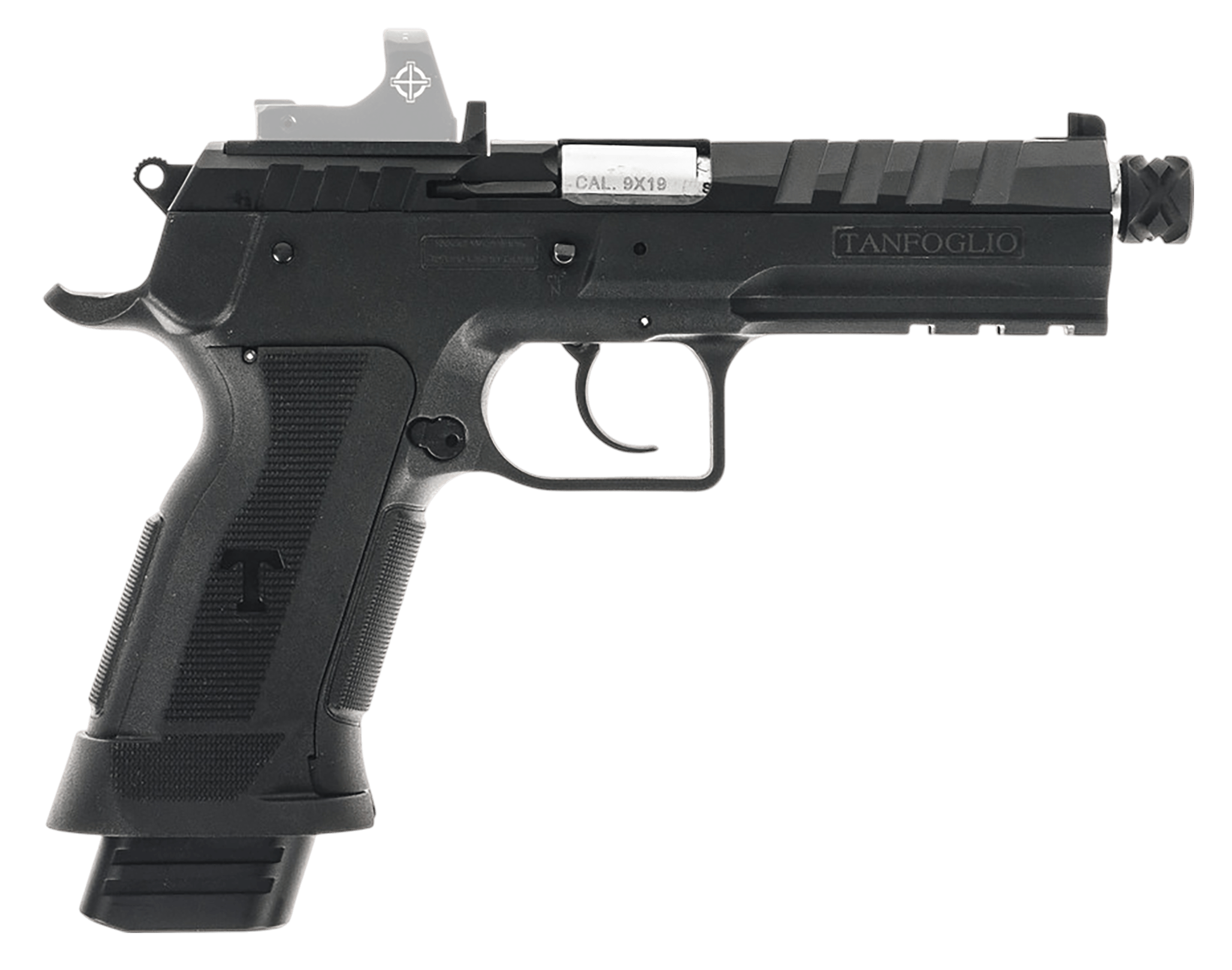Tanfoglio TFFDT9RS Force Duty Tactical 9mm Luger 20+1 4.90″ Stainless Threaded Barrel Black Steel Optic Ready/Serrated Slide Black Polymer Frame w/Beavertail & Picatinny Rail Textured Grip Tanfoglio TFFDT9RS Force Duty Tactical 9mm Luger 20+1 4.90″ Stainless Threaded Barrel Black Steel Optic Ready/Serrated Slide Black Polymer Frame w/Beavertail & Picatinny Rail Textured Grip