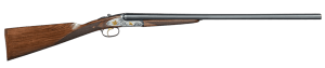 F.A.I.R. FRISSL1228 Iside Select 12 Gauge Break Open 2rd 28" Black Side By Side Barrel  Polished Silver w/Gold Inlay Receiver  English Style Oiled Walnut Stock  Technichoke XP50 Choke System