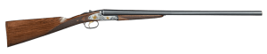 F.A.I.R. FRISSL2028 Iside Select 20 Gauge Break Open 2rd 28" Black Side By Side Barrel  Polished Silver w/Gold Inlay Receiver  English Style Oiled Walnut Stock  Technichoke XP50 Choke System