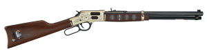 Henry H006GES2 Eagle Scout Centennial Tribute 2nd Edition 44 Special/44 Mag 10+1 20" Blued Octagon Barrel Polished Brass w/Nickel Plating Drilled & Tapped Receiver American Walnut Straight Stock