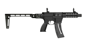 Retay USA RA1522PSTBLKMLOK RA1522 22 LR 25+1 8" Black Threaded Barrel  Black Polymer Frame w/Picatinny Rail  M-LOK Handguard  Black Polymer Grip  Black Folding Stock