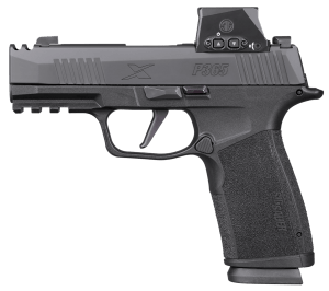 Sig Sauer 365XCA-9-COMP-RXSL-10 P365 XMacro w/Optic Compact 9mm Luger 10+1 3.10" Black Nitron Stainless Steel Serrated w/Optic Slide  Black Stainless Steel Frame w/Beavertail & Picatinny Rail  XMacro Polymer Grip  Sig ROMEO-X Compact Red Dot