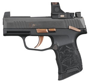 Sig Sauer 365-380-ROSE-MS-RS P365 Rose Kit Micro Compact 380 ACP 10+1 3.10" Black Nitron Stainless Steel Serrated w/Optic Slide  Black Nitron w/Rose Accents Stainless Steel Frame w/Accessory Rail  LXG Laser Engraved Grip  Sig ROMEO-RS Compact  RMSc Footpr