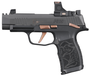 Sig Sauer 365XL-9-ROSE-MS-RS P365 XL Rose Kit Micro Compact 9mm Luger 12+1 3.70" Nitron Stainless Steel Serrated w/Optic Slide  Black w/Rose Gold Accents Stainless Steel Frame w/Accessory Rail  Black LXG Laser Engraved Grip  Sig ROMEO-RS Compact Red Dot
