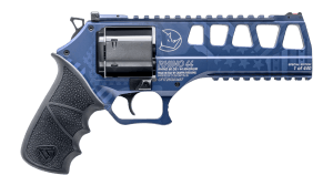 Chiappa Firearms CF340349 Rhino 60SAR *CA Compliant Limited Edition L Frame 44 Mag 6 Shot SAO 6" laser-etched American flag Navy Blue Frame