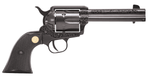 Chiappa Firearms 340340 1873 22 LR 6 Shot 4.75" Black Engraved Barrel Black Cylinder Black Engraved Alloy Frame Black Plastic Grip Exposed Hammer