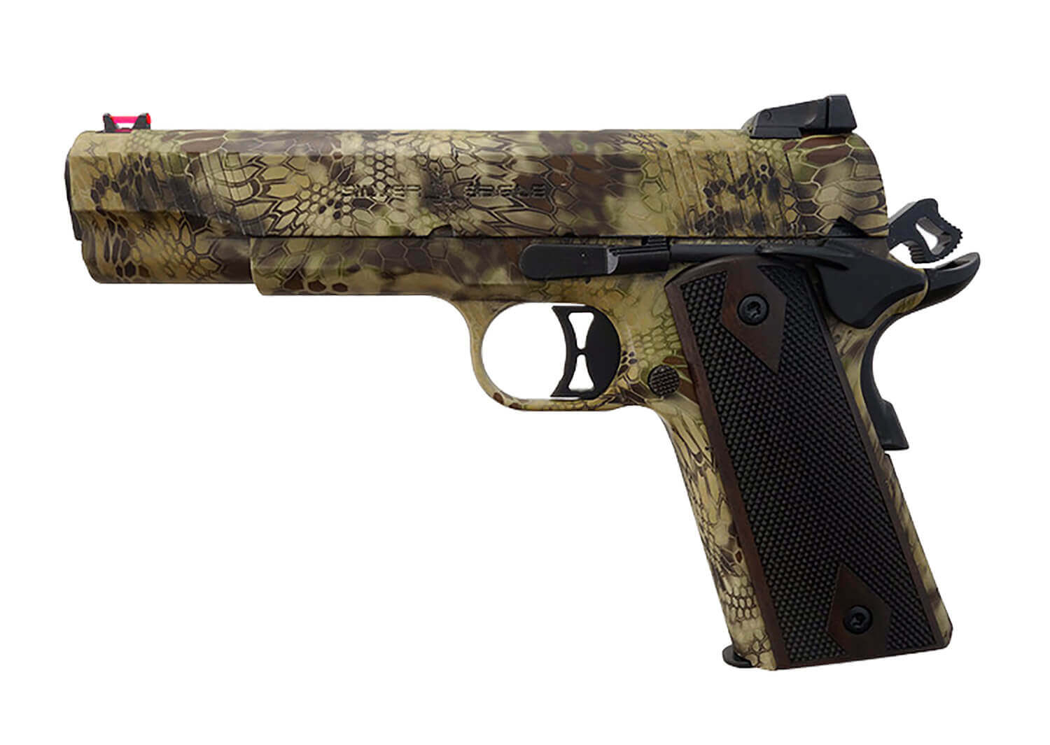 T R Imports 191145CM2 1911 45 ACP 7+1 KT Slide Camo Walnut Grip - Image 2