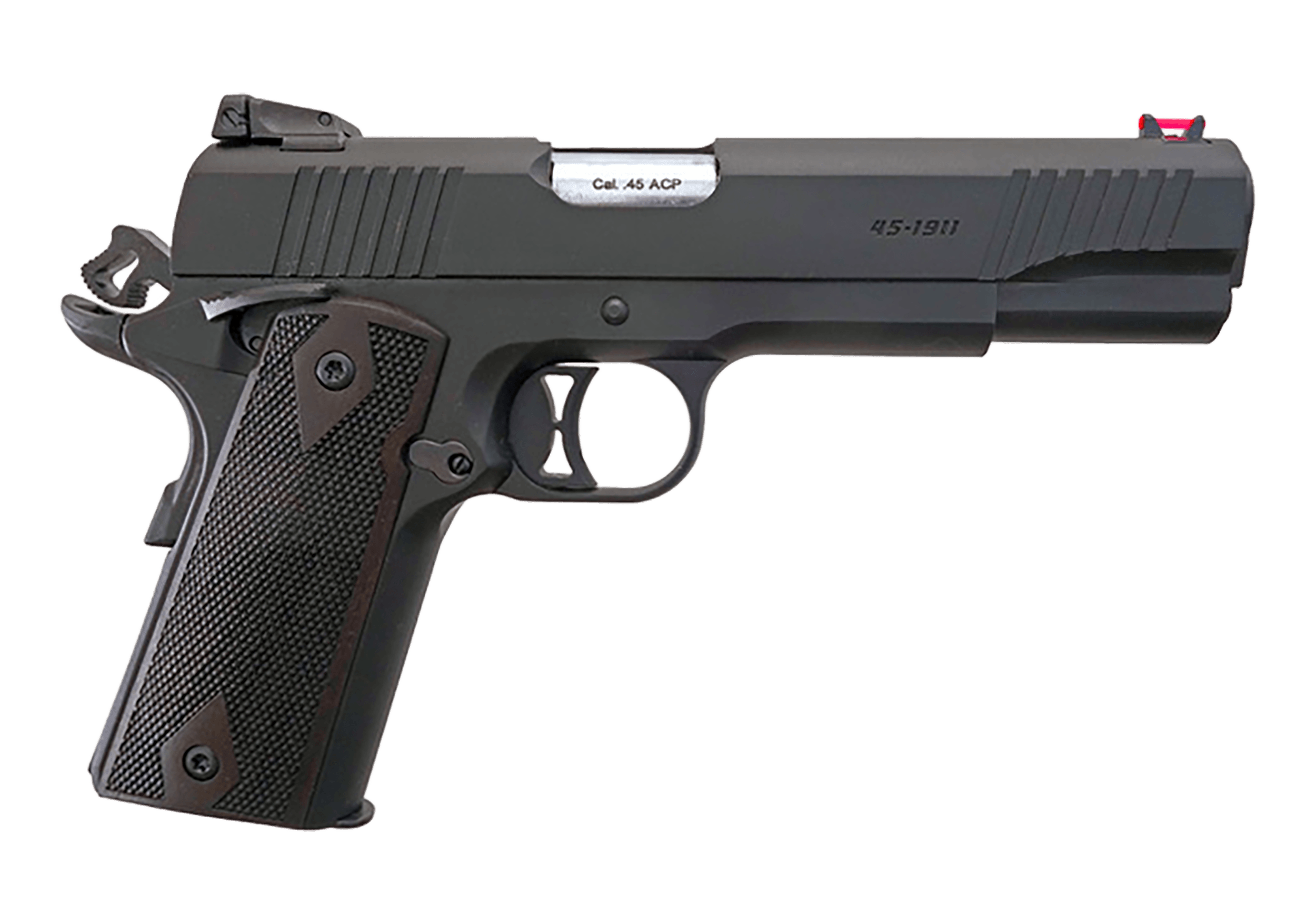 T R Imports 191145BLACK 1911 45 ACP 7+1 Overall Black Black Polymer Grip