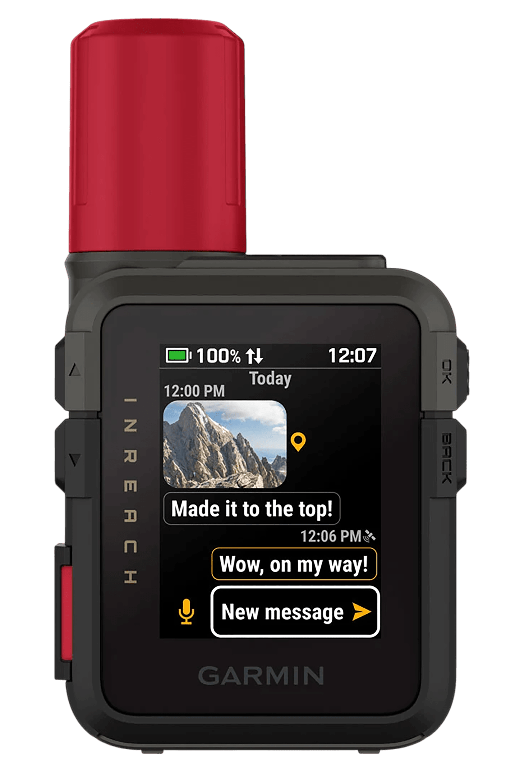 Garmin 0100338710 inReach Mini 3 Plus Black/Red Size Compact Sunlight-Readable/Transflective Color MIP