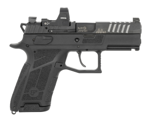 CZ-USA 91604 P-09 C Nocturne Compact 9mm Luger 15+1 3.75" Black Steel Serrated w/Optic Slide Black Polymer Frame w/Picatinny Rail Interchangeable Backstrap Grip Viridian RFX-15