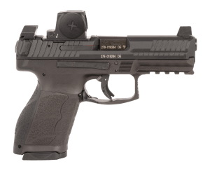 HK 81001348 VP9A1 K w/Optic Compact Frame 9mm Luger 15+1 4.09" Black Barrel  Black Steel Serrated w/Optic Slide  Black Polymer Frame w/Picatinny Rail  Interchangeable Backstrap Grip  Vortex CCW