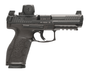 HK 81001352 VP9A1 F w/Optic 9mm Luger 10+1 4.53" Black Barrel & Steel Serrated w/Optic Slide  Black Polymer Frame w/Picatinny Rail  Textured Grip  Vortex CCW