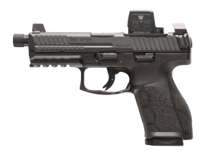 HK 81001368 VP9A1 K Tactical w/Optic 9mm Luger 10+1 4.70" Black Threaded Barrel  Black Steel Serrated w/Optic Slide  Black Polymer Frame w/Picatinny Rail  Textured Grip  Vortex CCW