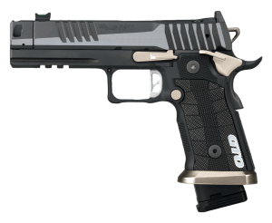 Sig Sauer 211F9GTOEQ P211 GTO Equinox 9mm Luger 23+1 4.40" Black Bull w/MACH3D Compensator Barrel Polished Equinox Stainless Steel Optic Ready/Serrated Slide Black Nitron Stainless Steel Frame w/Picatinny Rail LOK Custom Alloy Grip