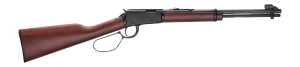 Henry H001R22 Classic Carbine 22 S/L/LR 13/14/18+1 16.50" Blued Round Barrel  Black Aluminum Grooved Receiver  American Walnut Straight Grip Stock