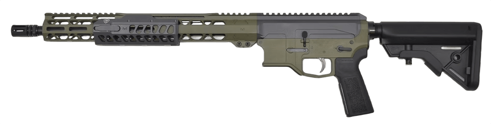Bilson Arms ARFCS4920R1 BA-15FC 5.56 NATO 20+1 16" Black Threaded Barrel Sniper Green & Gray Cerakote Aluminum Receiver w/Picatinny Rail M-LOK Handguard B5 Bravo Black Polymer Stock B5 Grip Right Hand