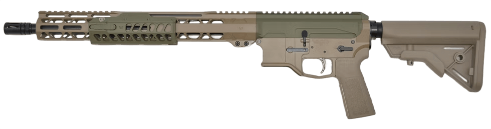 Bilson Arms ARFCSFG20R1 BA-15FC 5.56 NATO 20+1 16" Black Threaded Barrel Flat Dark Earth/Sniper Green Cerakote Aluminum Receiver w/Picatinny Rail M-LOK Handguard B5 Bravo Black Polymer Stock B5 Grip Right Hand
