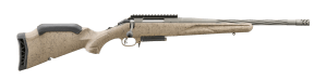 Ruger 46997 American II Ranch 243 Win 3+1 16.10" Cobalt Cerakote Spiral Threaded Barrel & Alloy Steel Receiver w/Picatinny Rail  Flat Dark Earth Splatter Fixed Synthetic Stock
