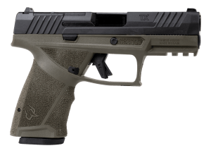 Taurus  TX 9  Compact 9mm Luger 15+1 4" Black Barrel  OD Green Alloy Steel Optic Ready/Serrated Slide  Black Stainless Steel Frame w/Picatinny Rail  Interchangeable Backstrap Grip