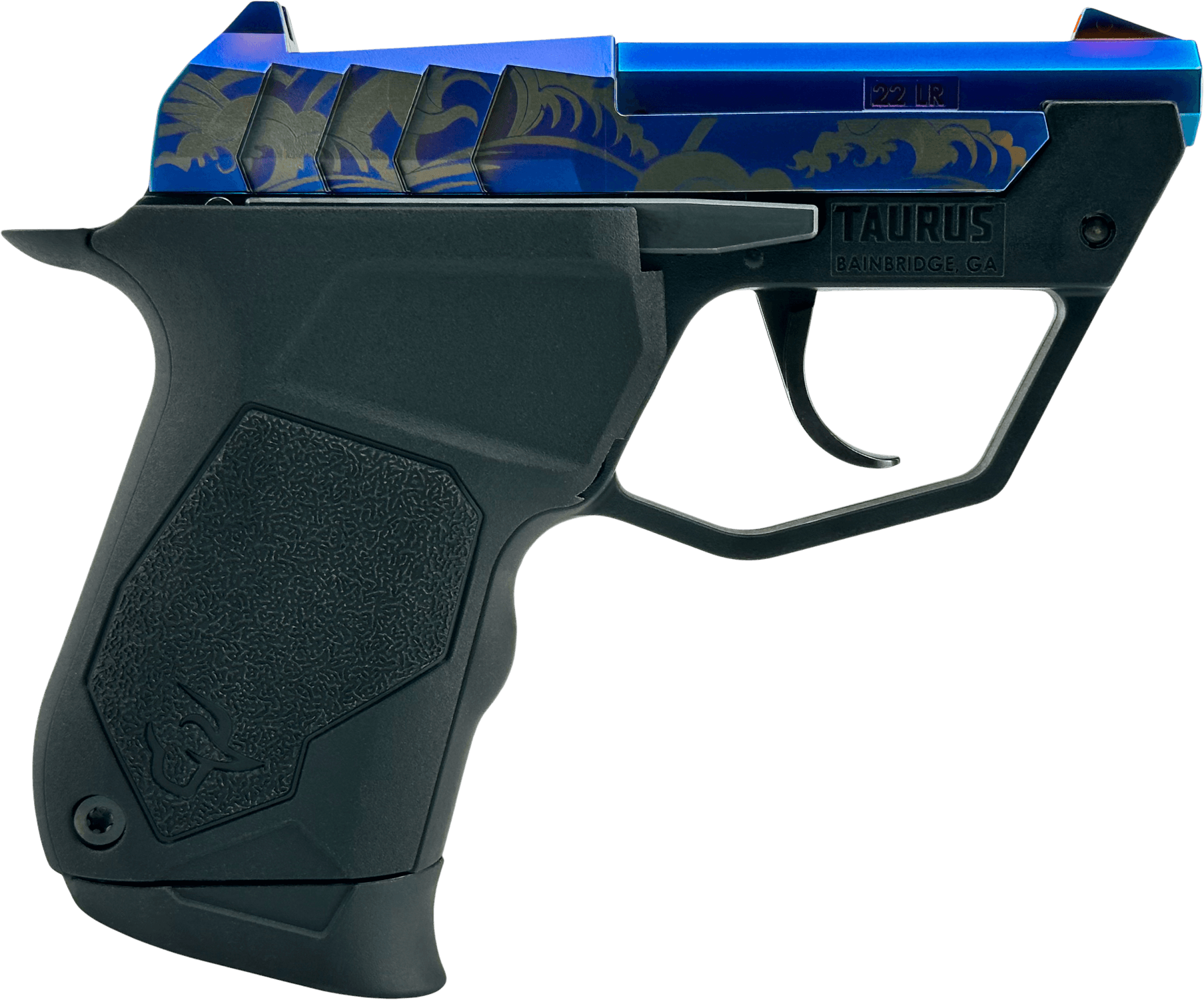 Taurus 1-22TUC13BL-GW 22TUC Micro-Compact Frame 22 LR 9+1 2.50" Tip-Up Barrel Blue PVD Serrated Slide Black Polymer Frame Black Polymer Grip