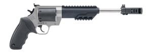 Taurus 2-350105RH Raging Hunter Large 350 Legend 6 Shot 10.50" Matte Stainless Picatinny Rail Barrel w/Muzzle Brake Matte Black Oxide Cylinder Matte Stainless Steel Frame Transfer Bar Safety Exposed Hammer