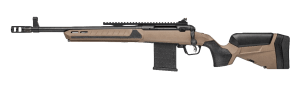 Savage Arms 32990 110 Scout V2 450 Bushmaster 4+1 16.50" Medium Heavy Profile Barrel  Arca Rail Forend  Coyote Tan AccuStock w/AccuFit V2 Synthetic Stock  Left Hand