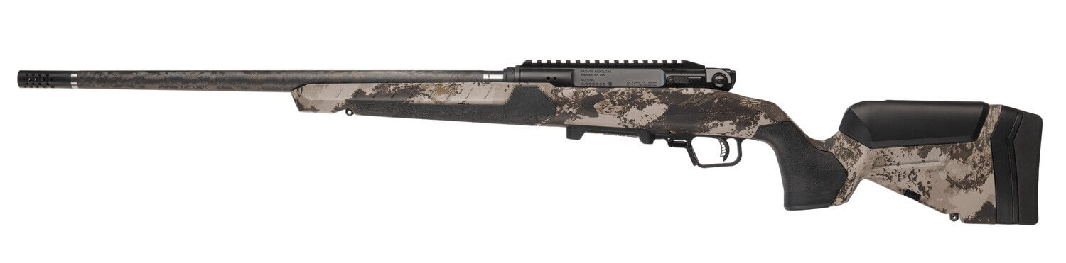 Savage Arms 32858 Impulse UltraLite Pro Full Size 270 Win 3+1 20" Carbon Fiber Barrel Carbon Steel Drilled & Tapped Receiver Savage Western Camo AccuStock w/AccuFit V2 Synthetic Stock - Image 2